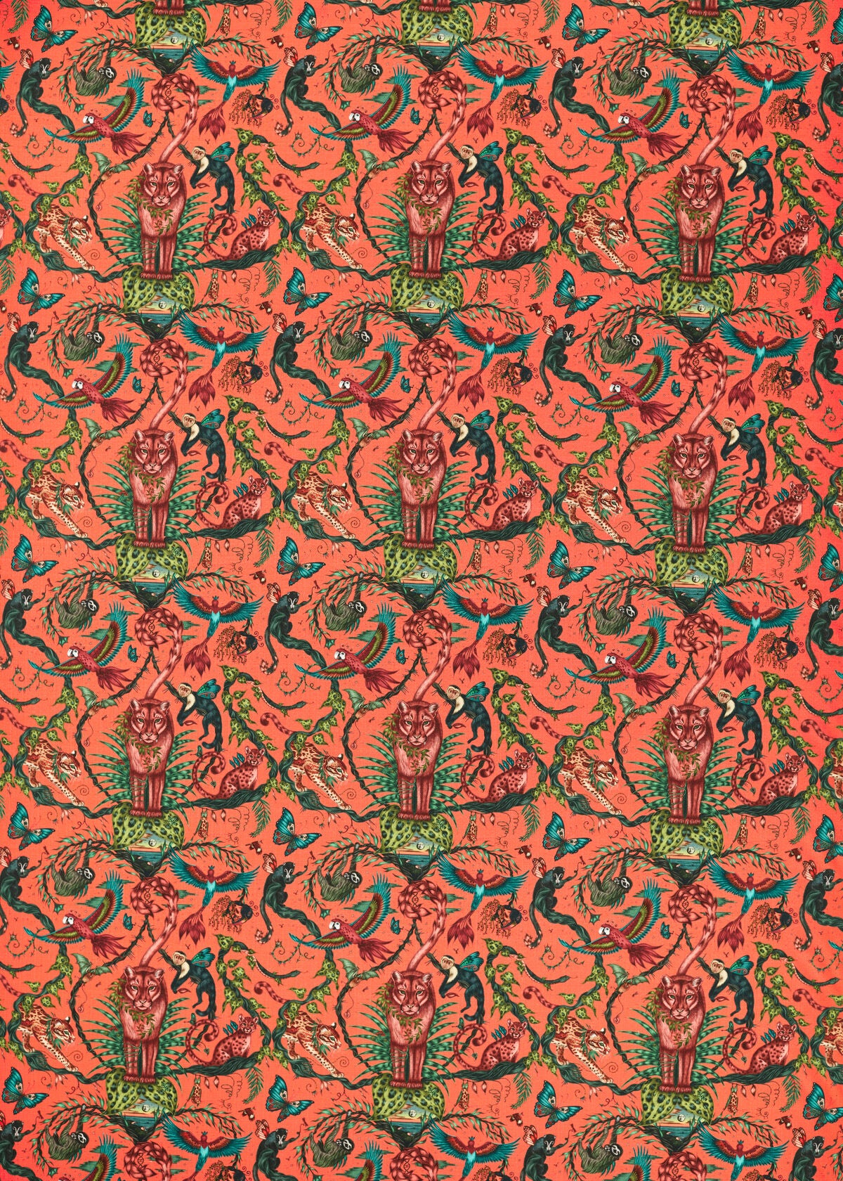 Bosque Dreams - Coral - Clarke And Clarke Fabric