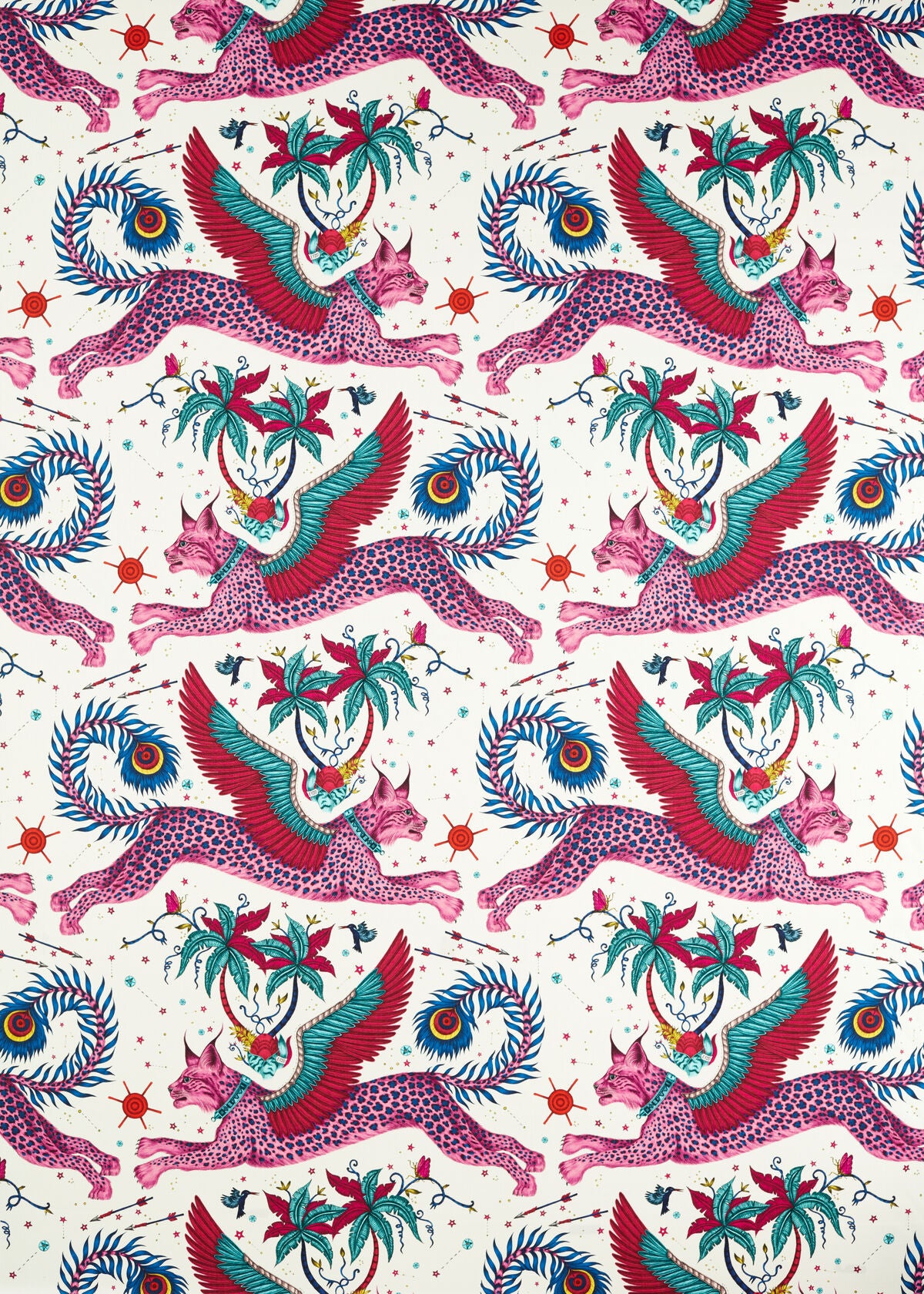 Lynx - Magenta - Clarke And Clarke Fabric