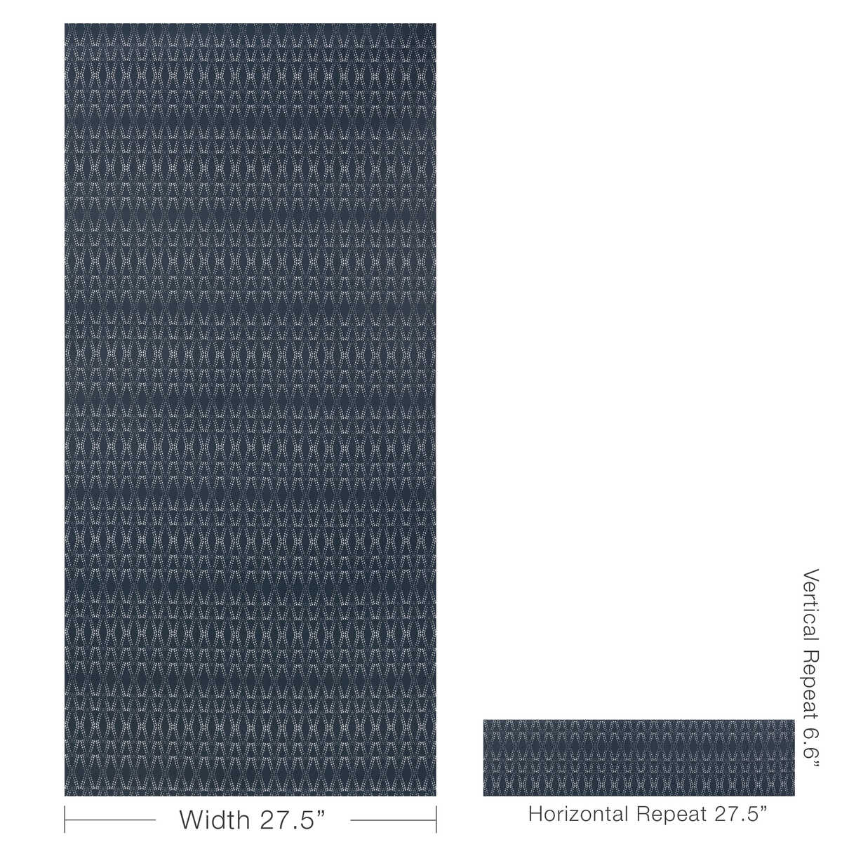 Ketut Wp - Dark Navy - CAROLINE CECIL TEXTILES Wallpaper
