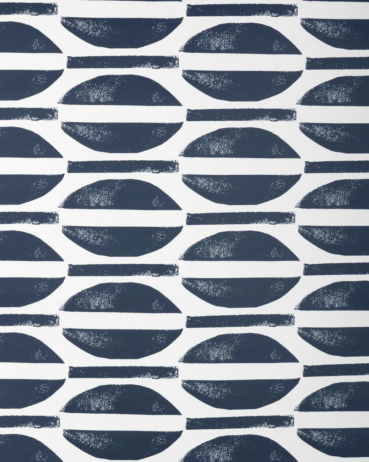 Raja Wp - Dark Navy - CAROLINE CECIL TEXTILES Wallpaper