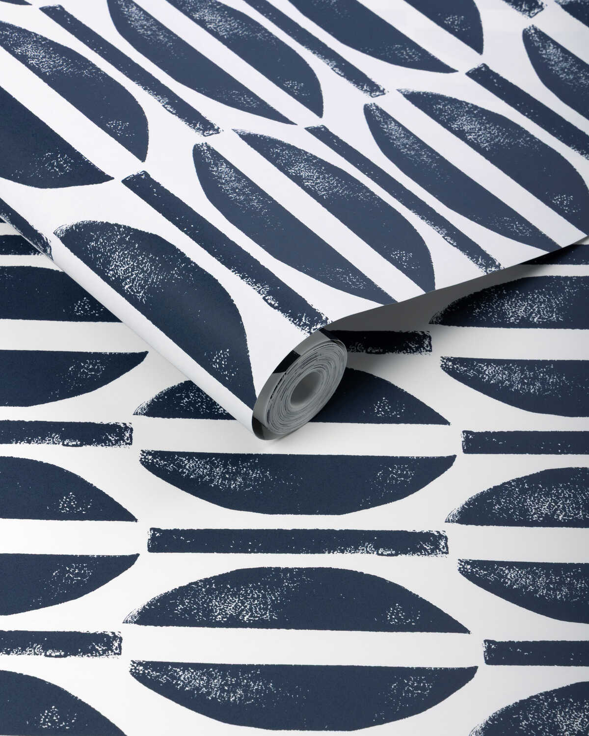 Raja Wp - Dark Navy - CAROLINE CECIL TEXTILES Wallpaper