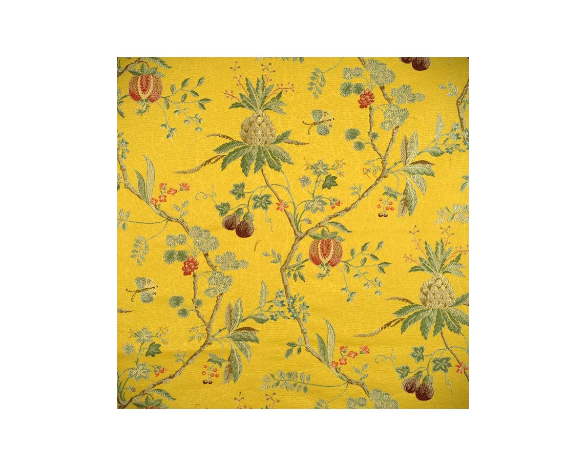 LA PEROUSE WHITE ON ANTIQUE GOLD CL 26148 0002 by Colony Fabric - Scalamandre Fabric