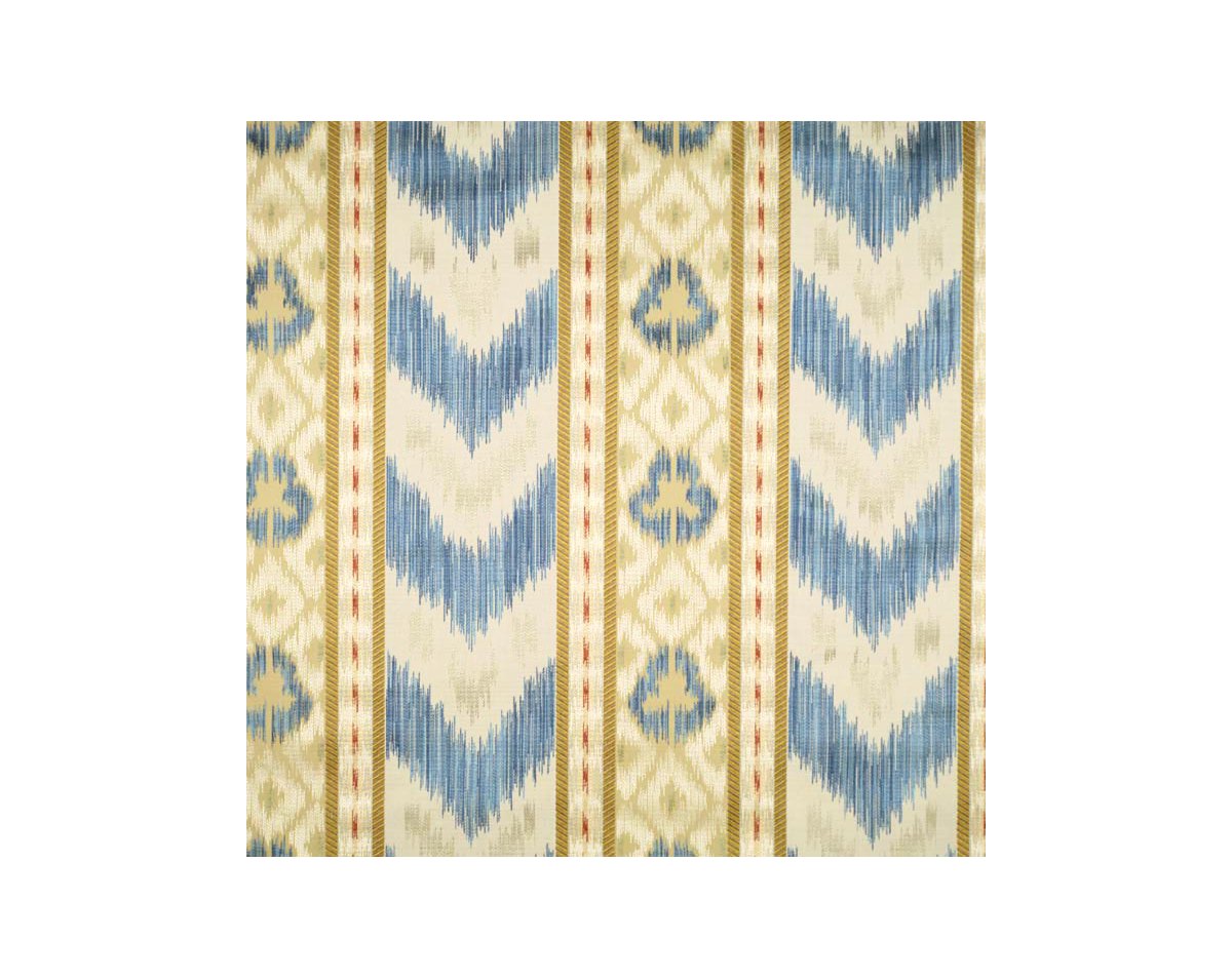 UNGHERESE RIGATO MULTI BLUES & CREAMS CL 26416 0002 by Colony Fabric - Scalamandre Fabric