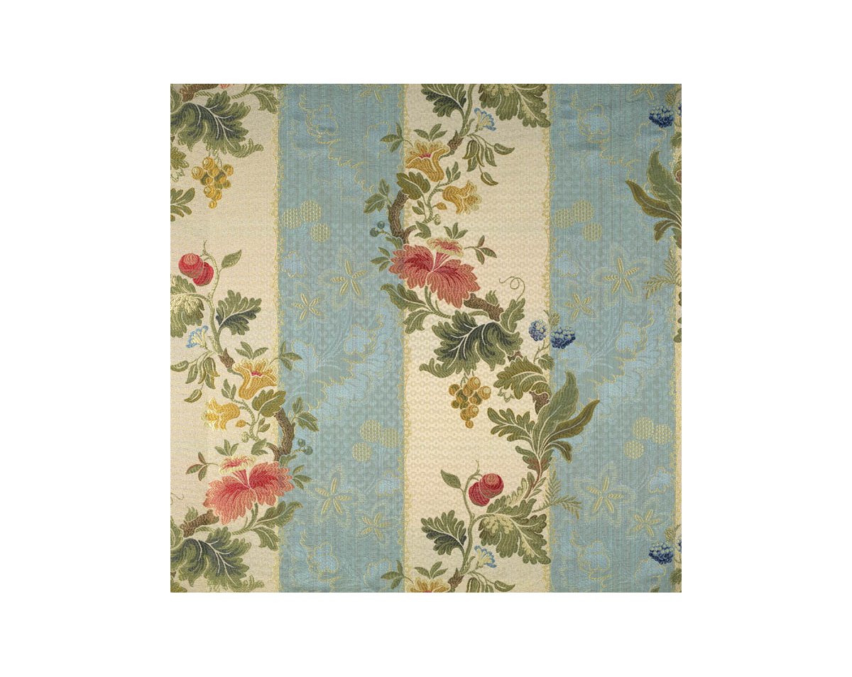 VILLA LANTE STRIPE MULTI ON SKY BLUE CL 26401 0003 by Colony Fabric - Scalamandre Fabric