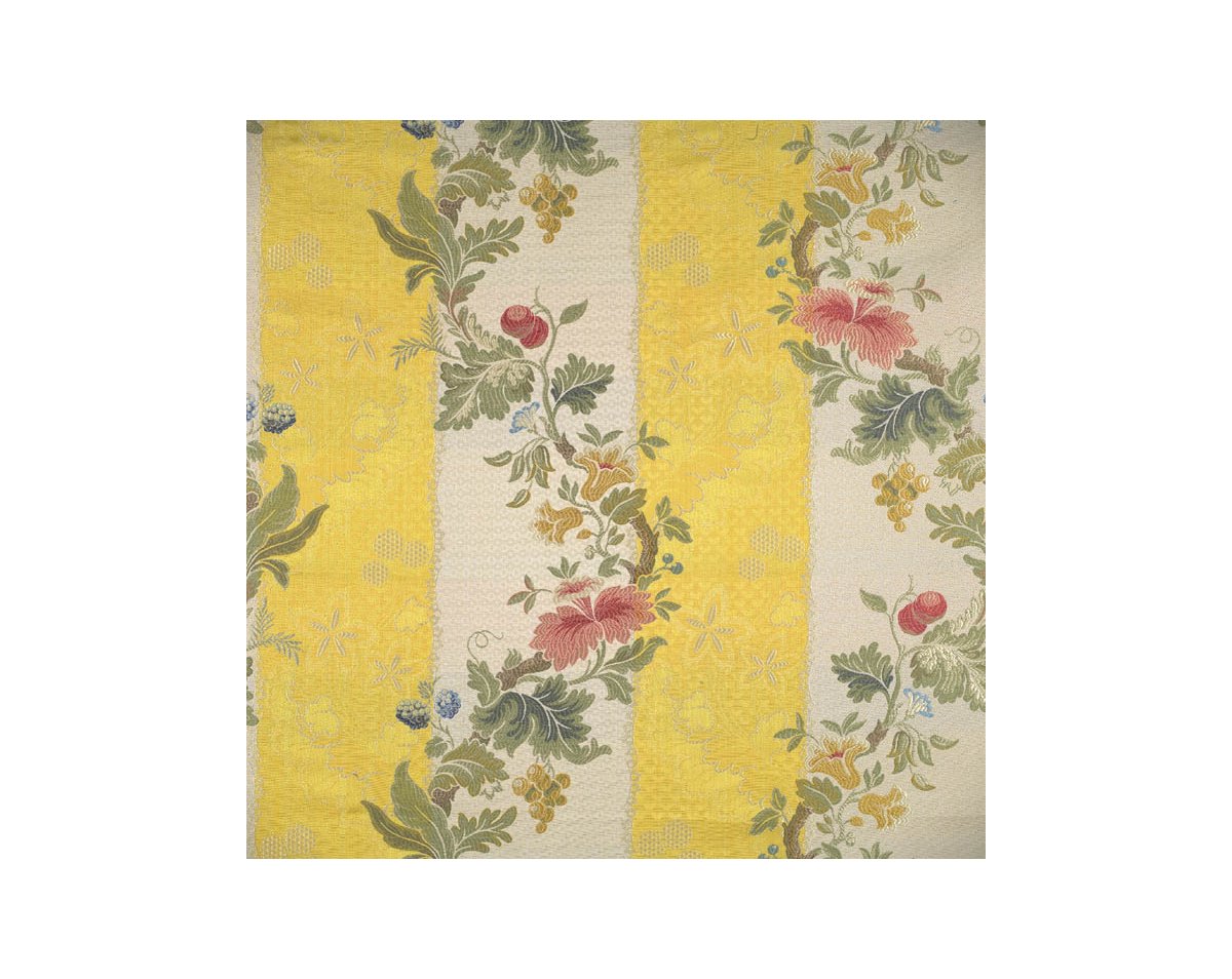VILLA LANTE STRIPE MULTI ON YELLOW & BISQUE CL 26401 0004 by Colony Fabric - Scalamandre Fabric