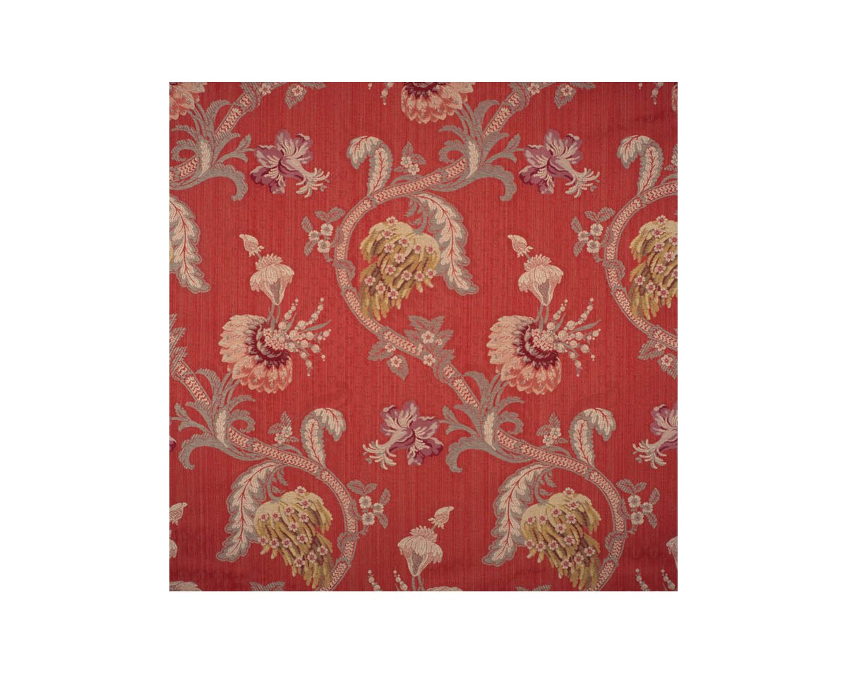 ROCAILLE MULTI ON RED CL 26721 0005 by Colony Fabric - Scalamandre Fabric