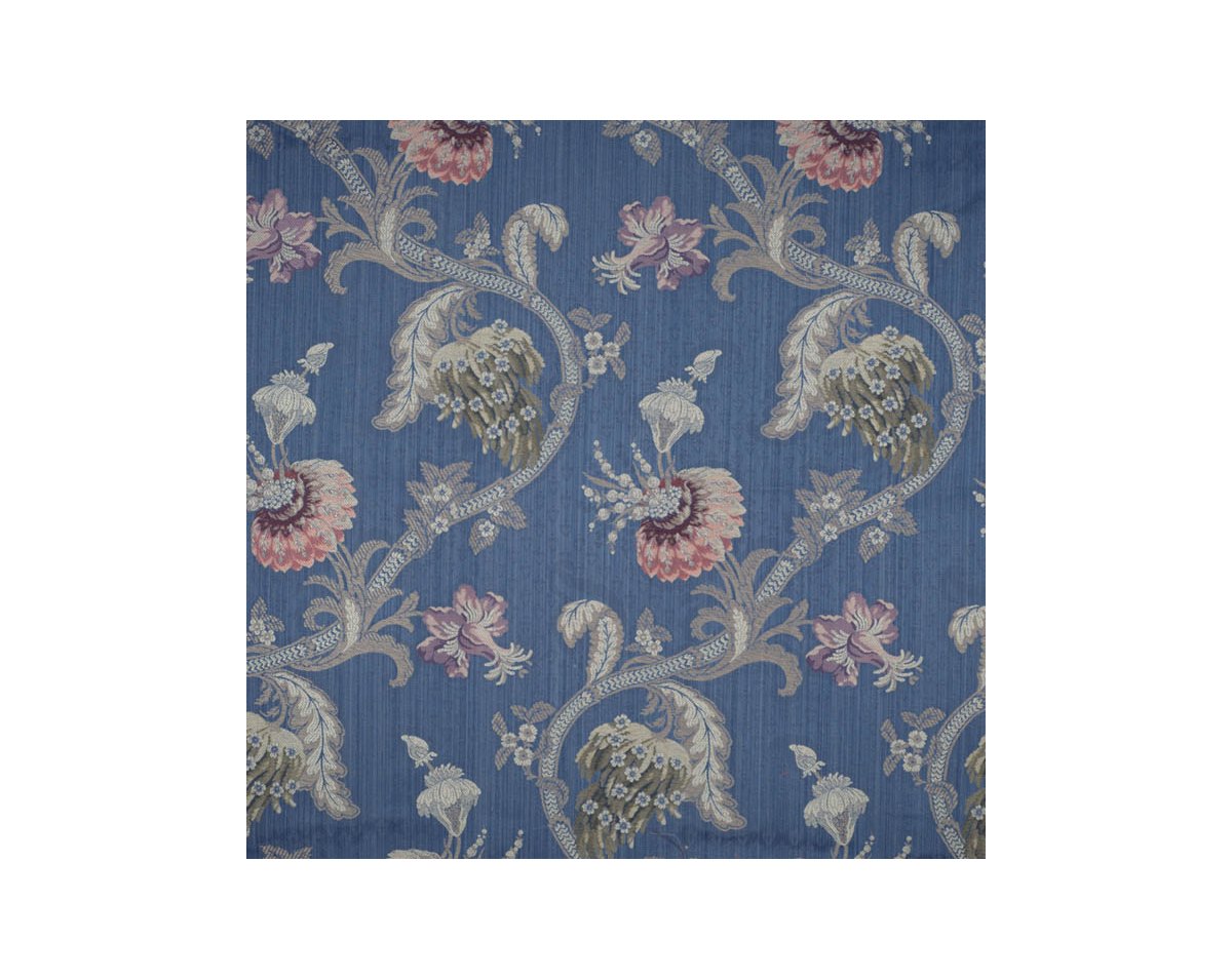 ROCAILLE MULTI ON BLUE CL 26721 0006 by Colony Fabric - Scalamandre Fabric