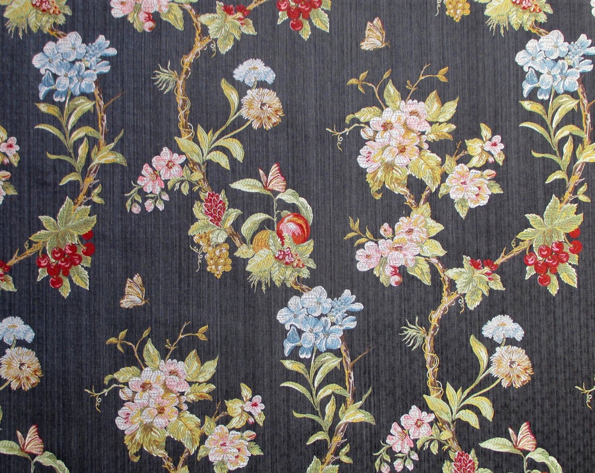NINFA NERO CL 36417 0007 by Colony Fabric - Scalamandre Fabric