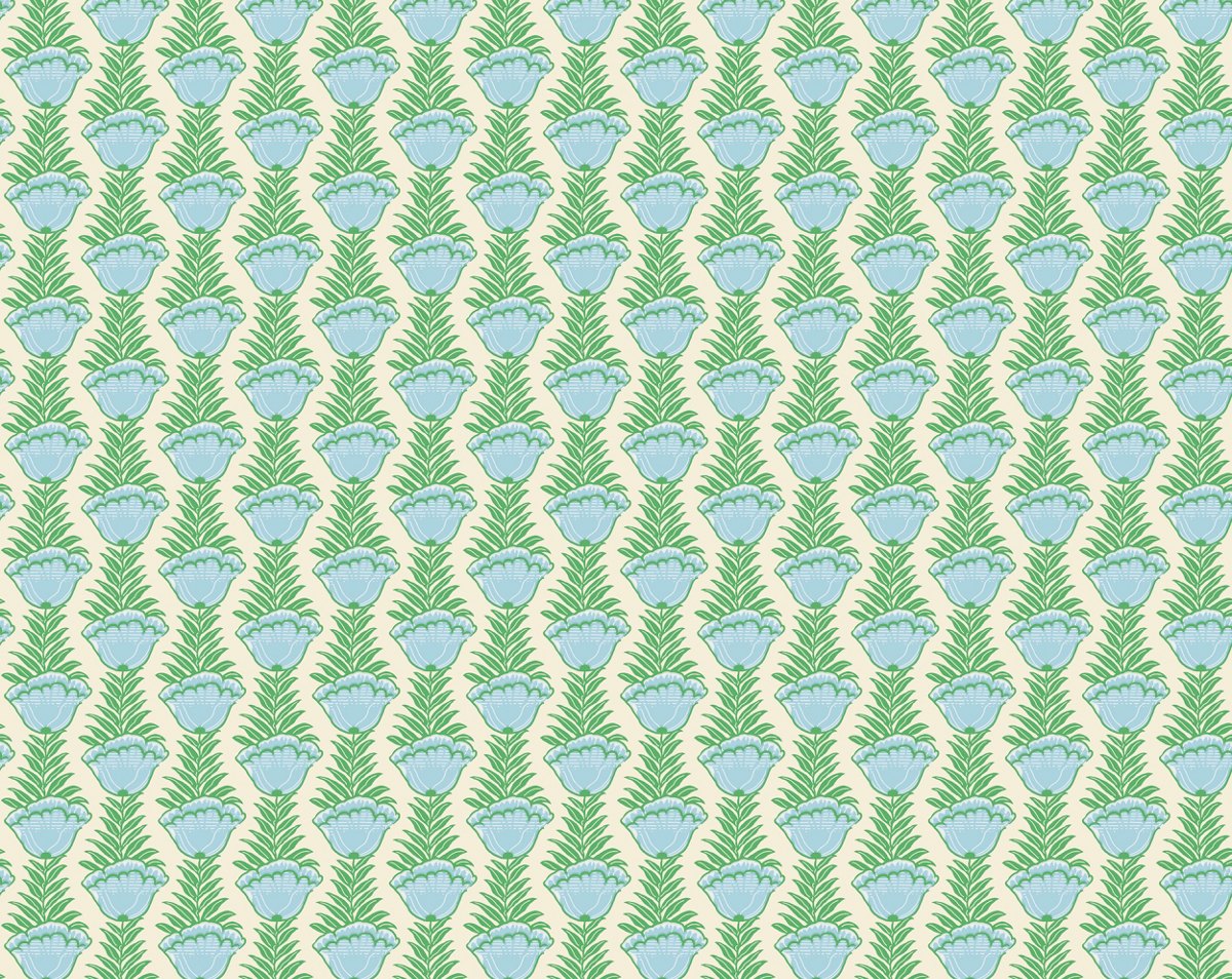PAPAVERI - WALLPAPER ACQUA CL WP36448 0007 by Colony Wallpaper - Scalamandre Wallpaper