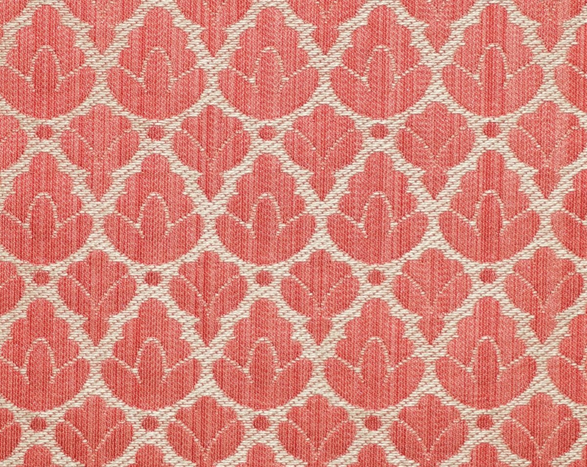 RONDO RED & LINEN CL 26714 0012 by Colony Fabric - Scalamandre Fabric