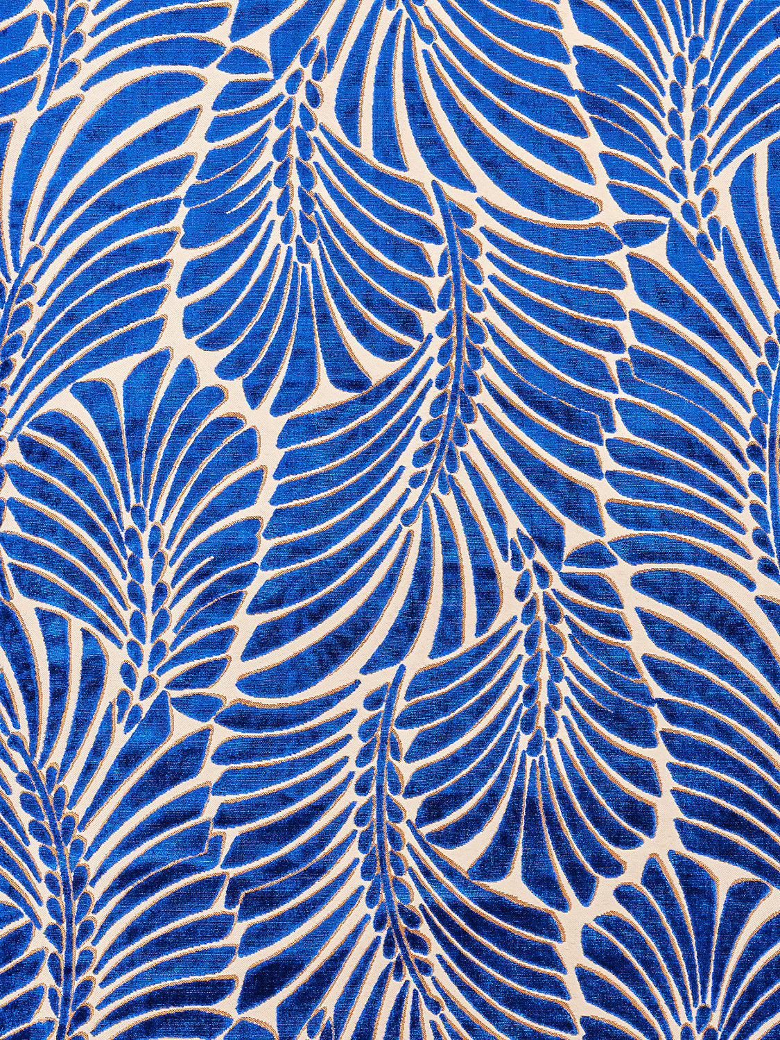 Plumes Silk Velvet - Sapphire