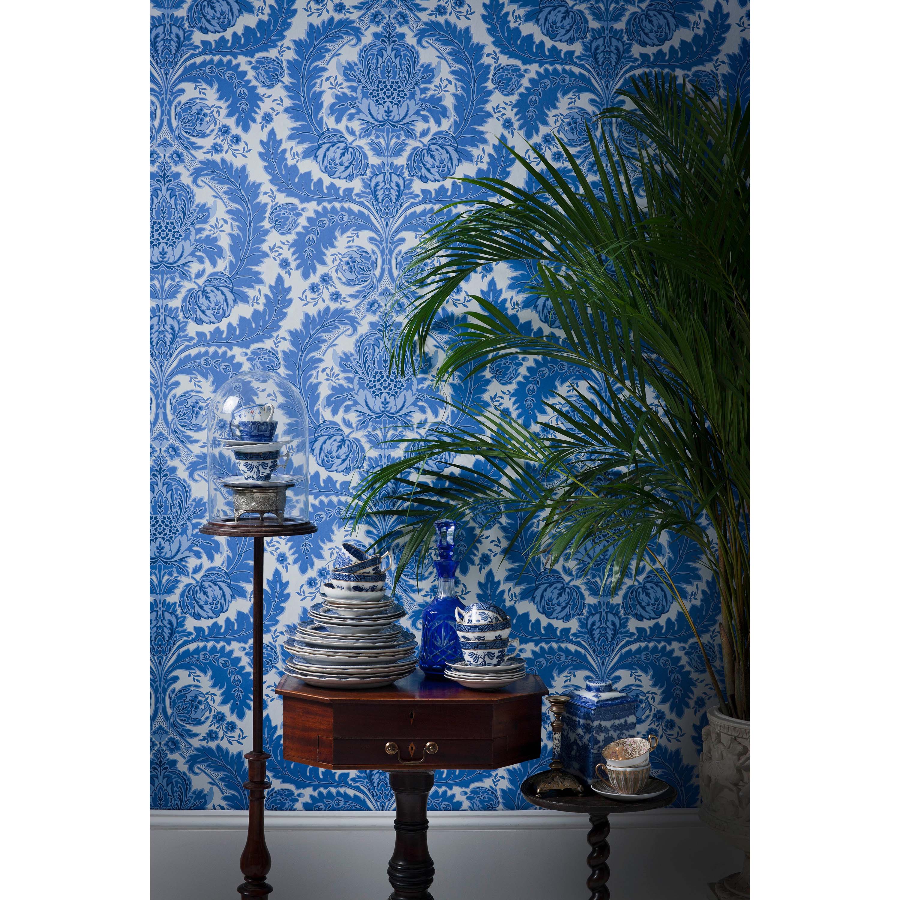 Coleridge - Blue And White - Cole & Son Wallpaper