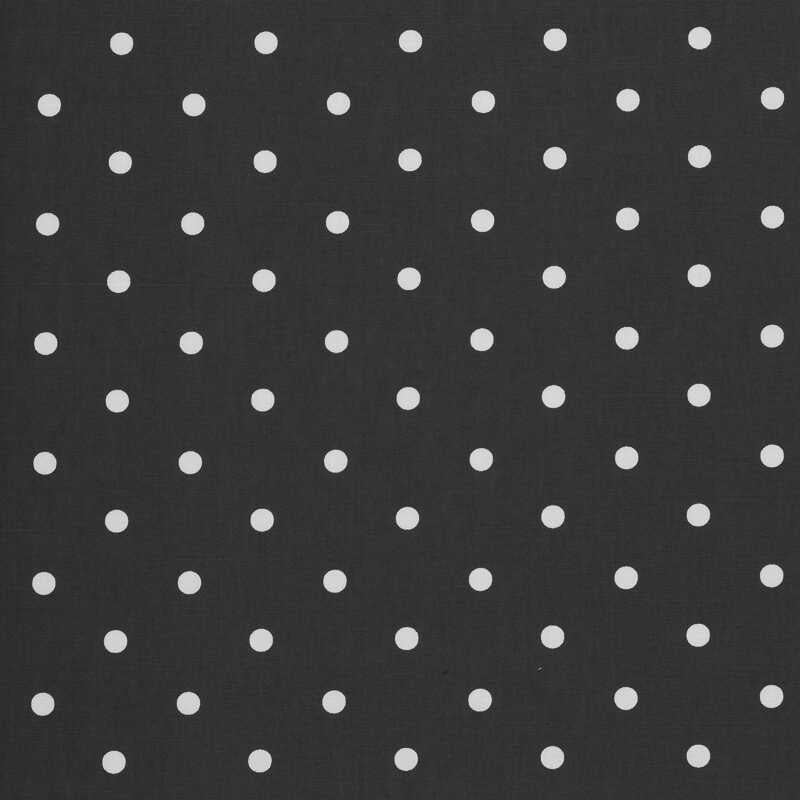 Dotty - Charcoal - CLARKE AND CLARKE Fabric
