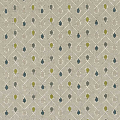 Healey - Teal/Acacia - CLARKE AND CLARKE Fabric