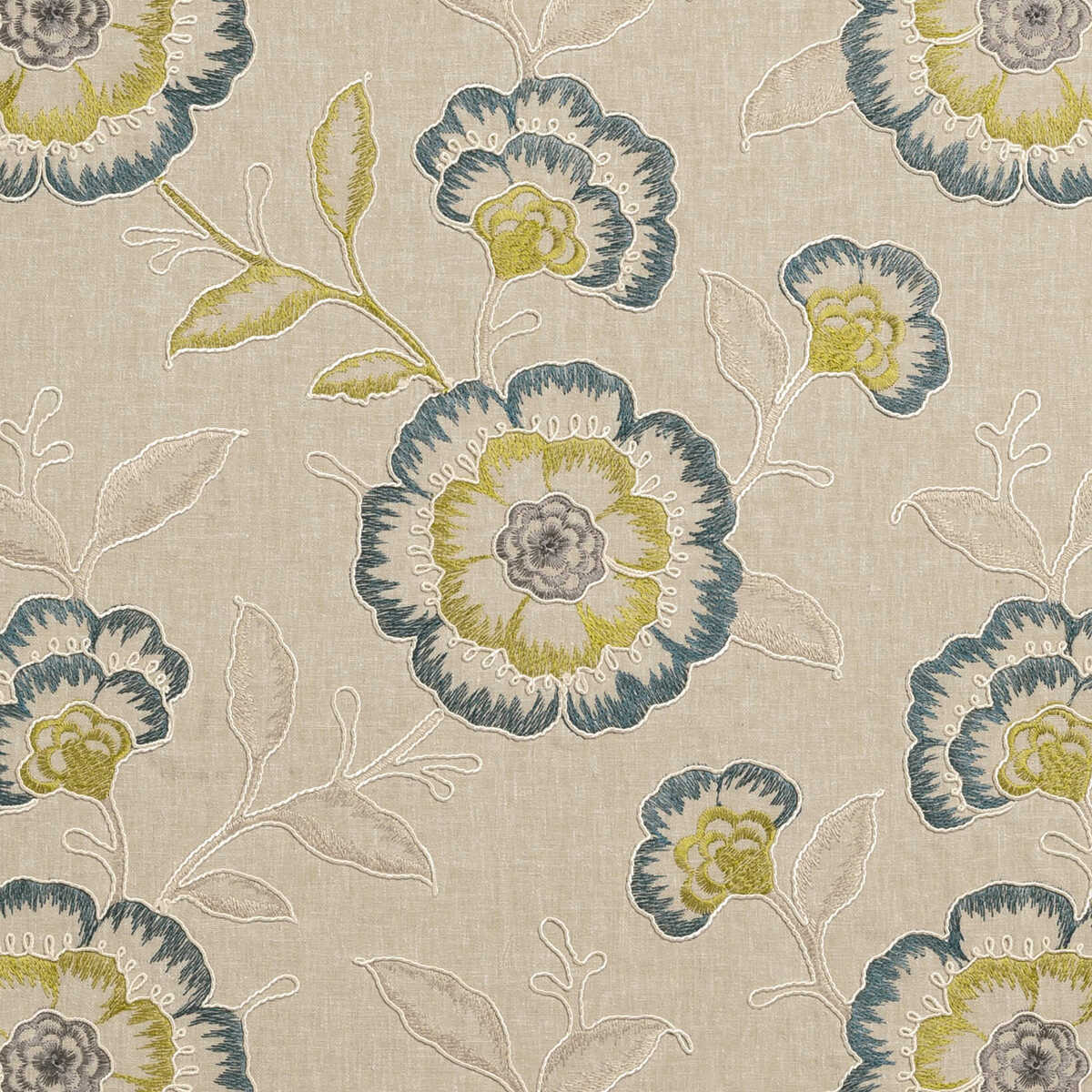 Richmond - Teal/Acacia - CLARKE AND CLARKE Fabric