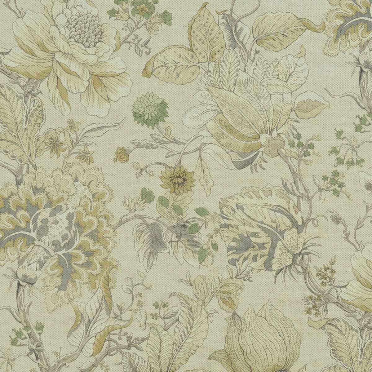 F104802cac0 Sissinghurst Citron Natural Clarke And Clarke Fabric