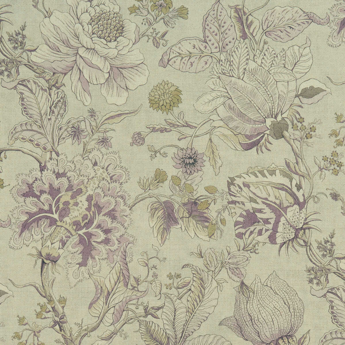 Sissinghurst - Heather/Olive - CLARKE AND CLARKE Fabric