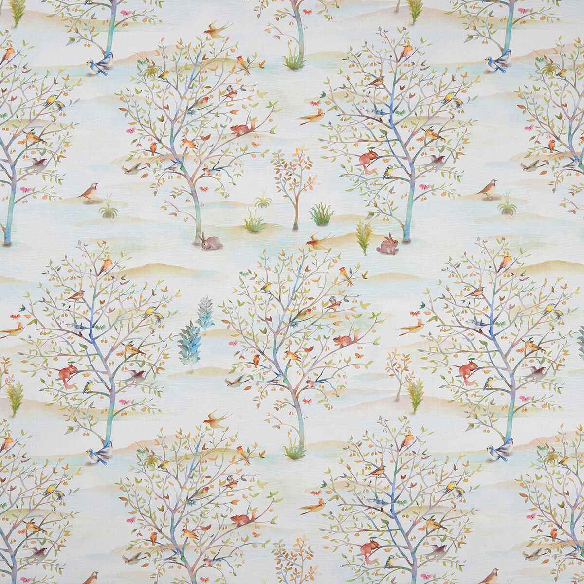 F114701cac0 Coppice Autumn Cream Clarke And Clarke Fabric