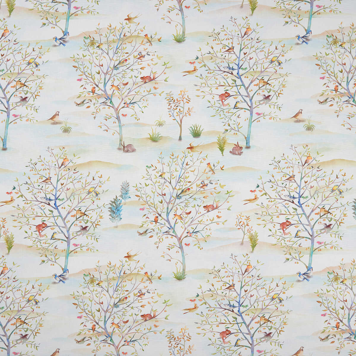 Coppice - Autumn/Cream - CLARKE AND CLARKE Fabric