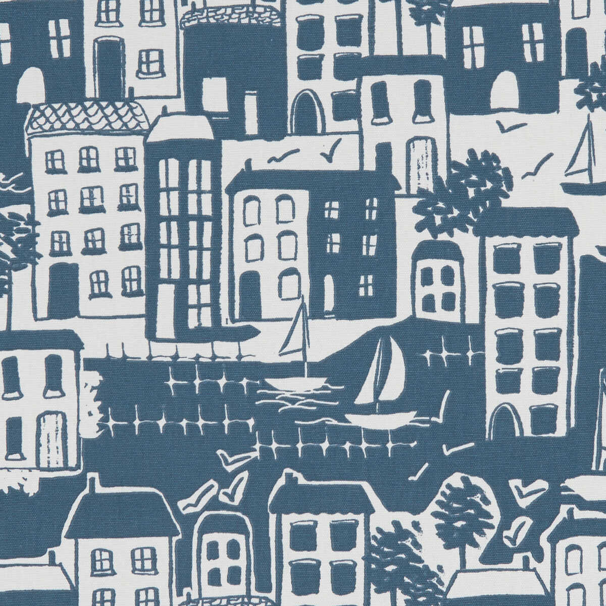 Waterside - Navy - CLARKE AND CLARKE Fabric