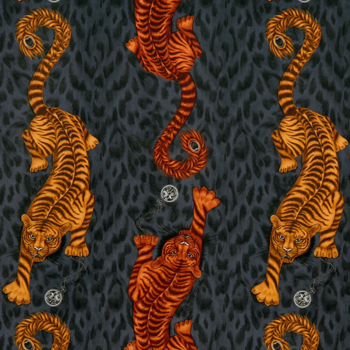 Tigris Velvet - Flame - CLARKE AND CLARKE Fabric