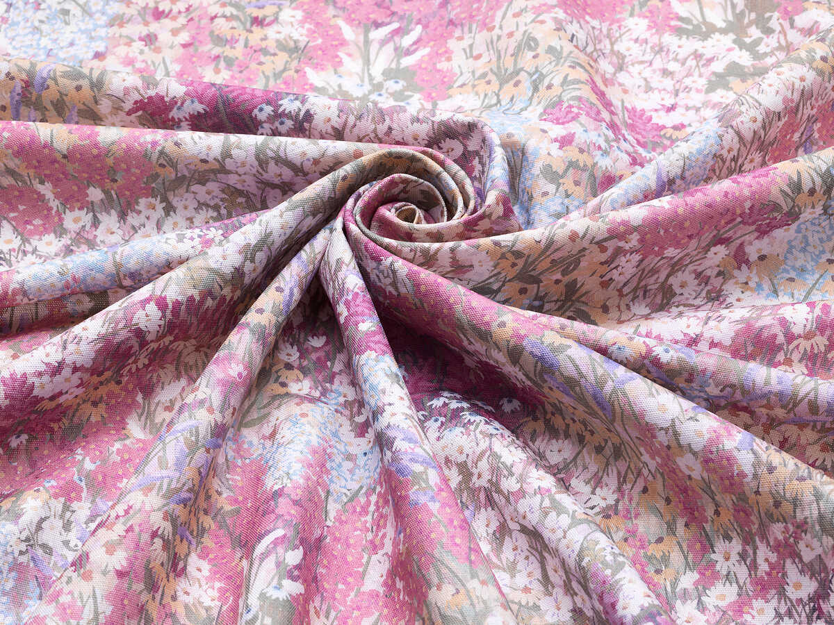 Petite Fleur Linen - Cerise - COLE & SON Fabric