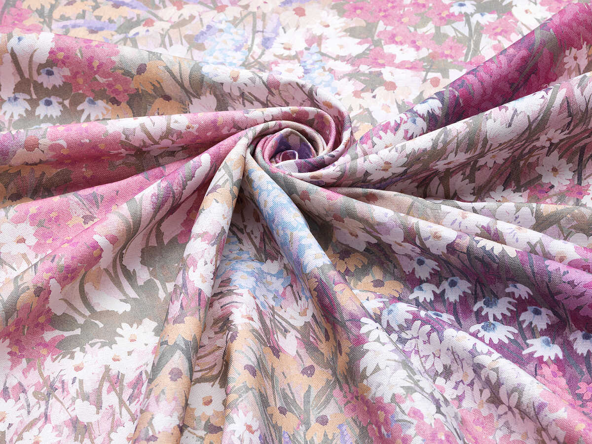 Grande Fleur Linen - Cerise - COLE & SON Fabric