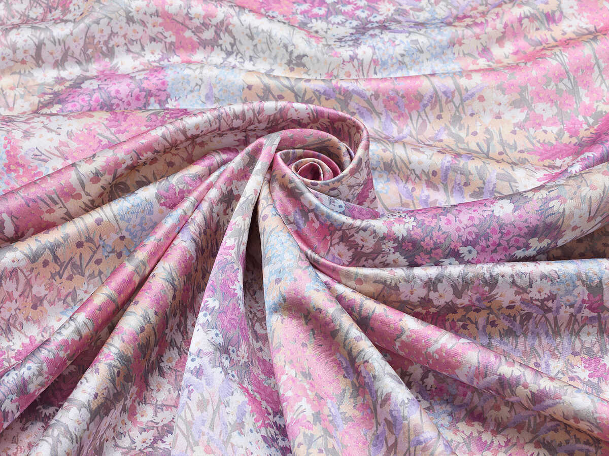 Petite Fleur Satin - Cerise - COLE & SON Tela