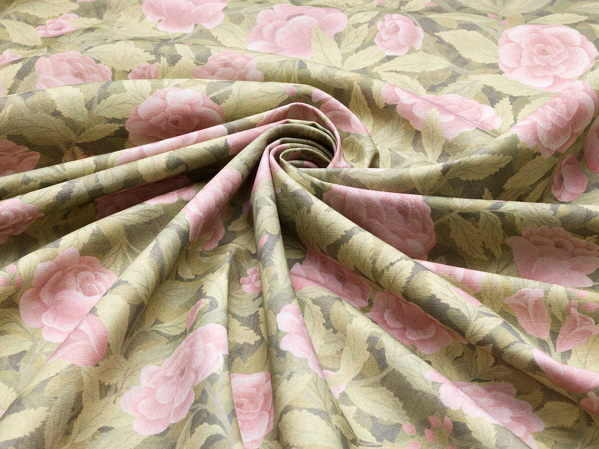 Idyll Roses Linen - Blush - COLE & SON Fabric
