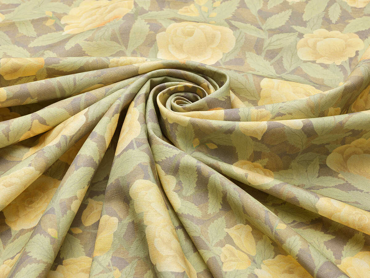 Idyll Roses Linen - Honey - COLE & SON Tela
