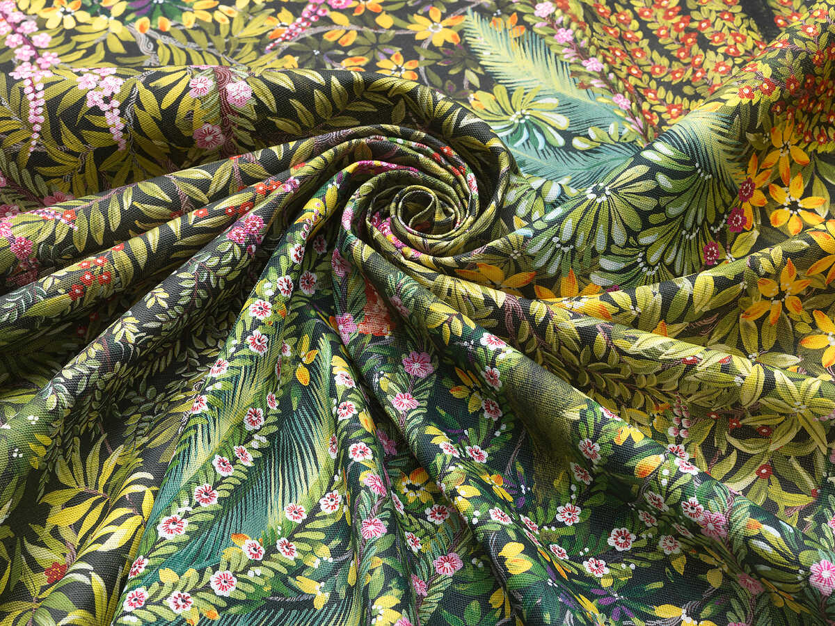 Cascade Linen - Leaf Green - COLE & SON Fabric