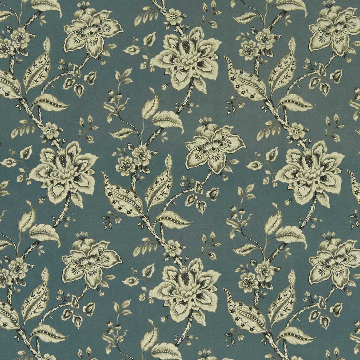 Palampore - Denim - CLARKE AND CLARKE Fabric