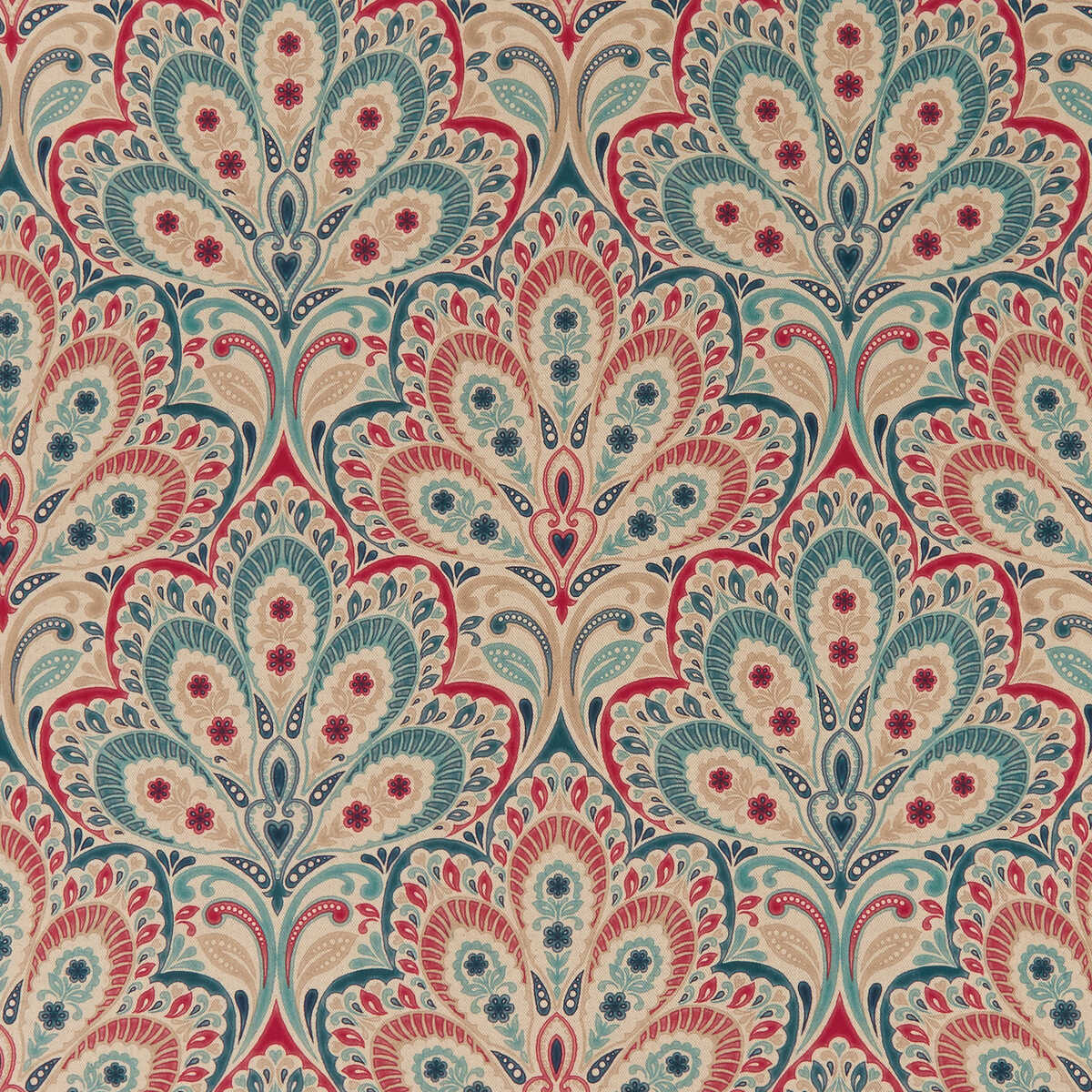Persia - Denim/Raspberry - CLARKE AND CLARKE Fabric