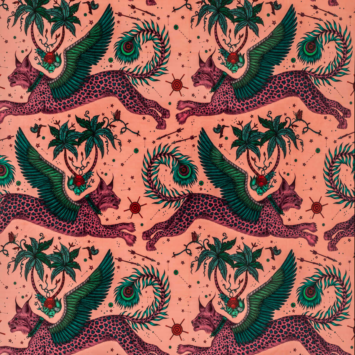 Lynx Velvet - Coral