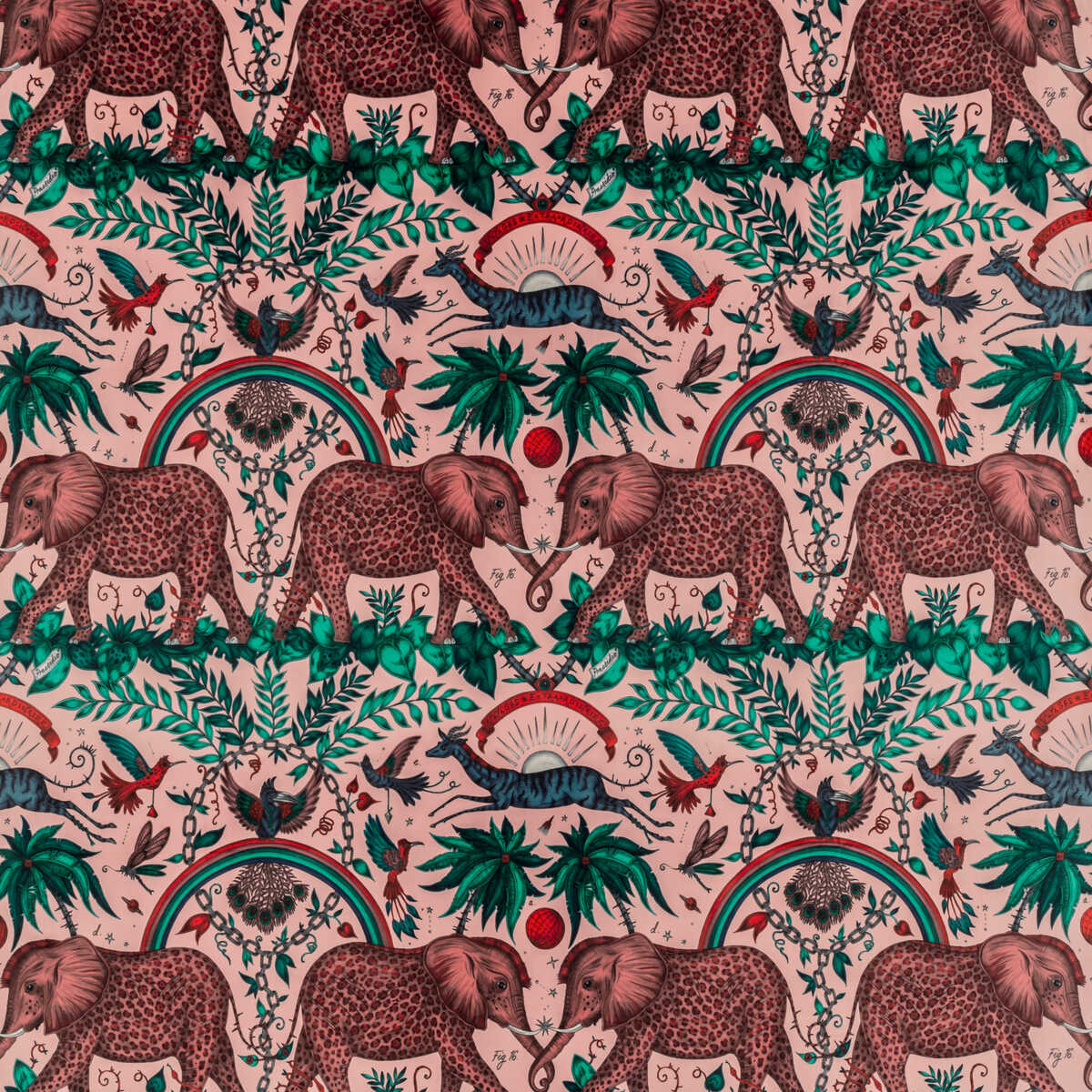 Zambezi Velvet - Pink - CLARKE AND CLARKE Fabric