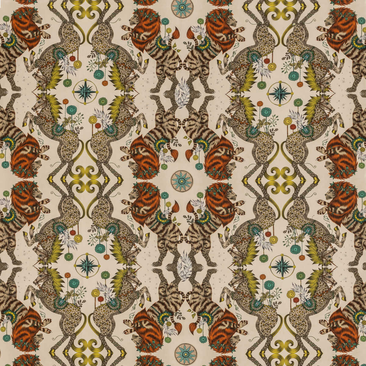 Caspian Linen - Gold - CLARKE AND CLARKE Fabric
