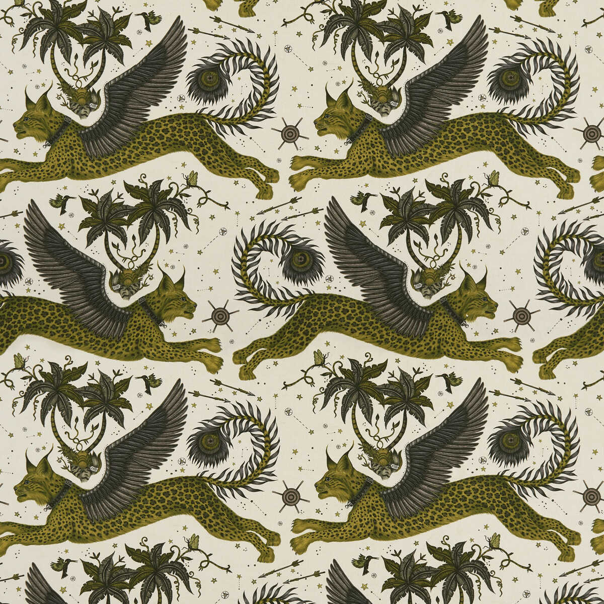 Lynx Linen - Gold - CLARKE AND CLARKE Fabric
