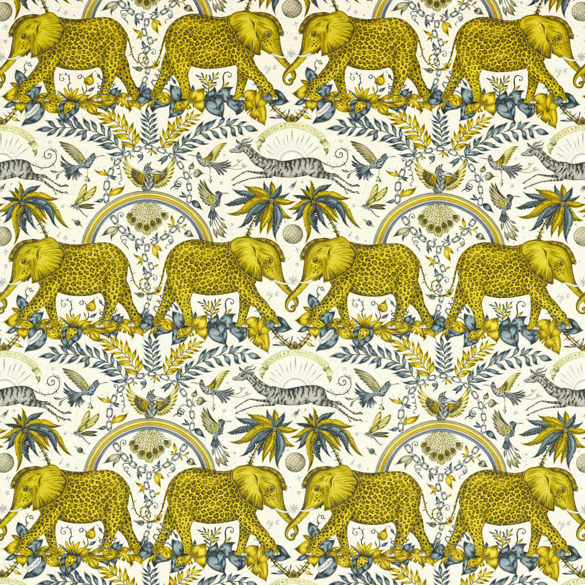 Zambezi Linen - Gold - CLARKE AND CLARKE Tela
