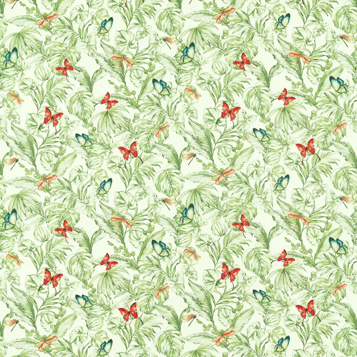 Acadia - Olive/Spice - CLARKE AND CLARKE Fabric