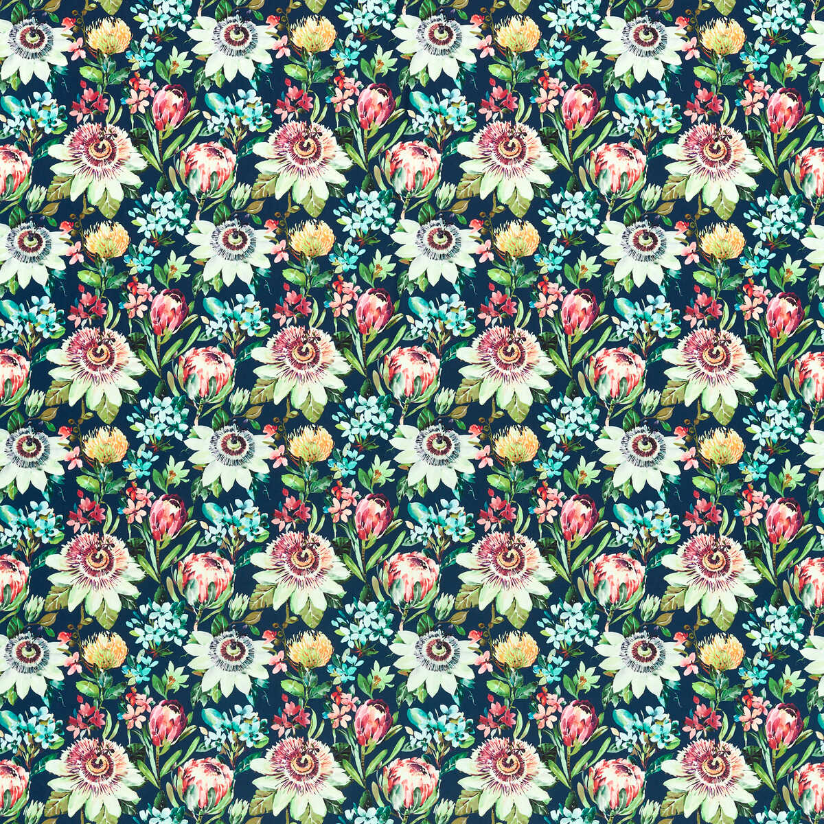 Paradise - Midnight Velvet - CLARKE AND CLARKE Fabric
