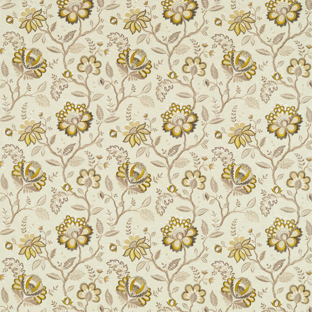 Adeline - Antique/Charcoal - CLARKE AND CLARKE Fabric