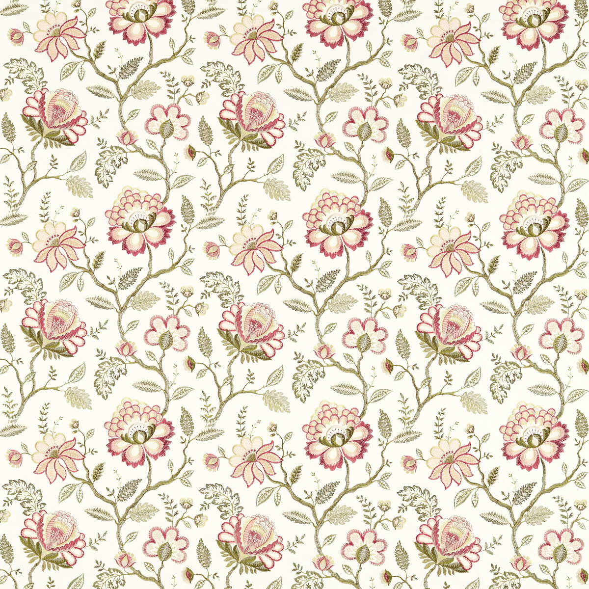 Adeline - Blush/Raspberry - CLARKE AND CLARKE Fabric