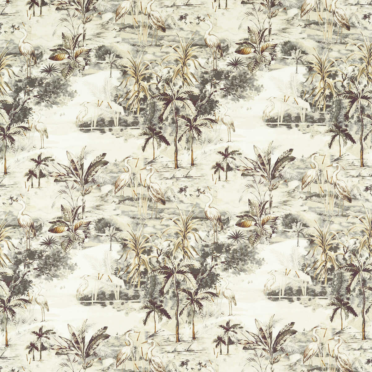 Habitat - Charcoal/Linen - CLARKE AND CLARKE Fabric