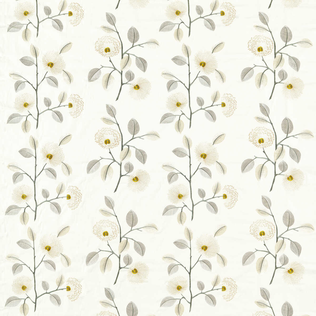 Monique - Natural/Pewter - CLARKE AND CLARKE Fabric