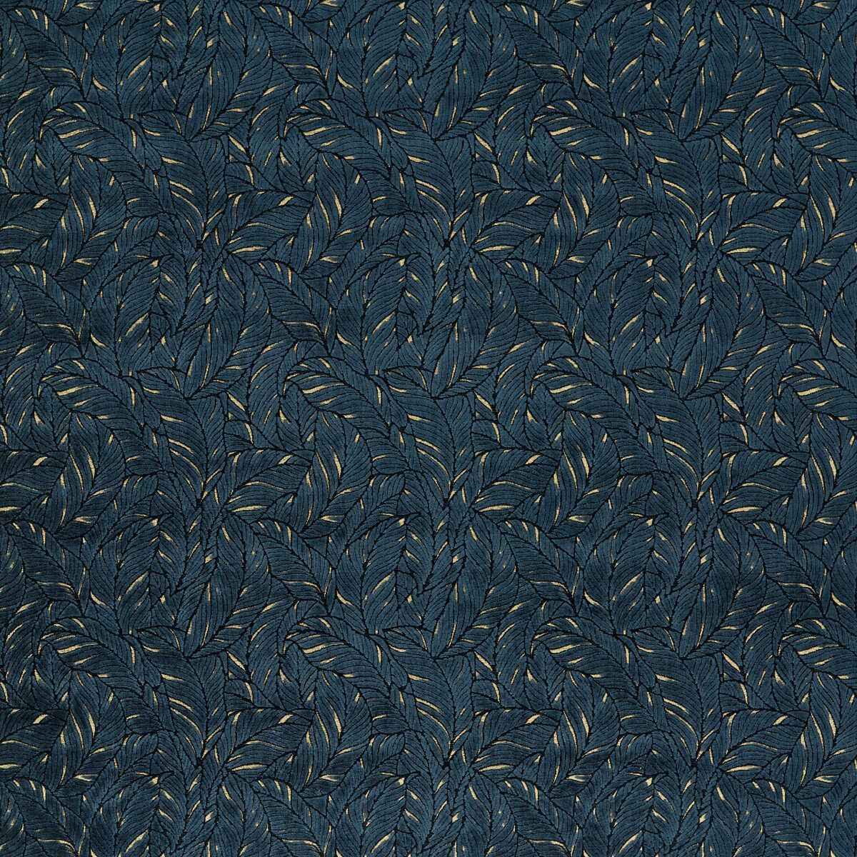 F161104cac0 Selva Midnight Gold Velvet Clarke And Clarke Fabric