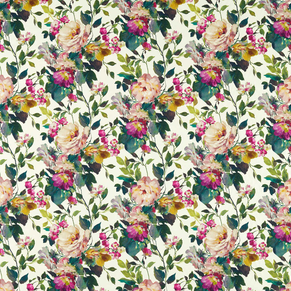 Bloom - Fuchsia - CLARKE AND CLARKE Fabric