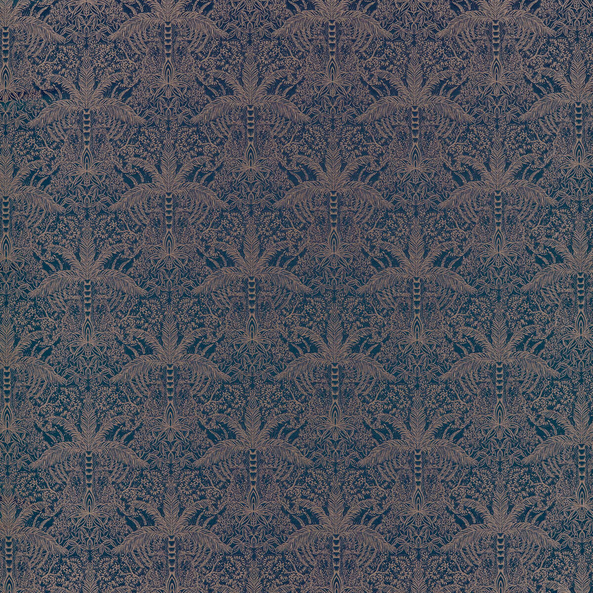 Leopardo - Midnight/Copper Jacquard - CLARKE AND CLARKE Fabric