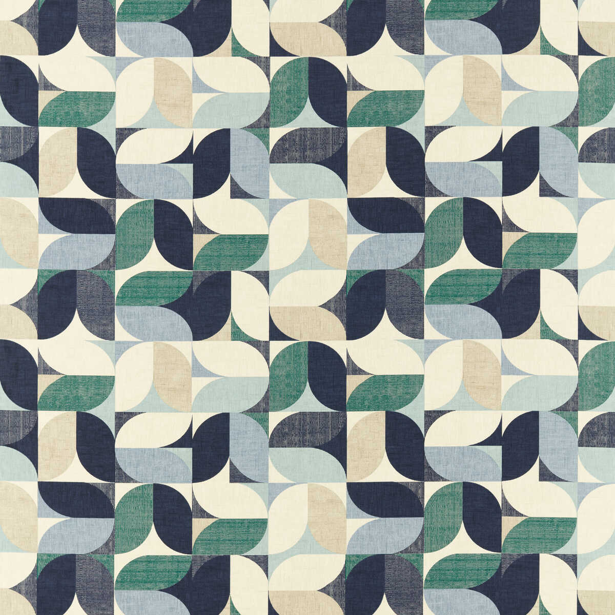 Reno - Mineral/Navy - CLARKE AND CLARKE Fabric