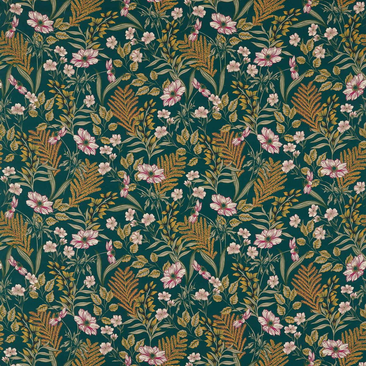 Hazelbury Linen - Forest - CLARKE AND CLARKE Fabric