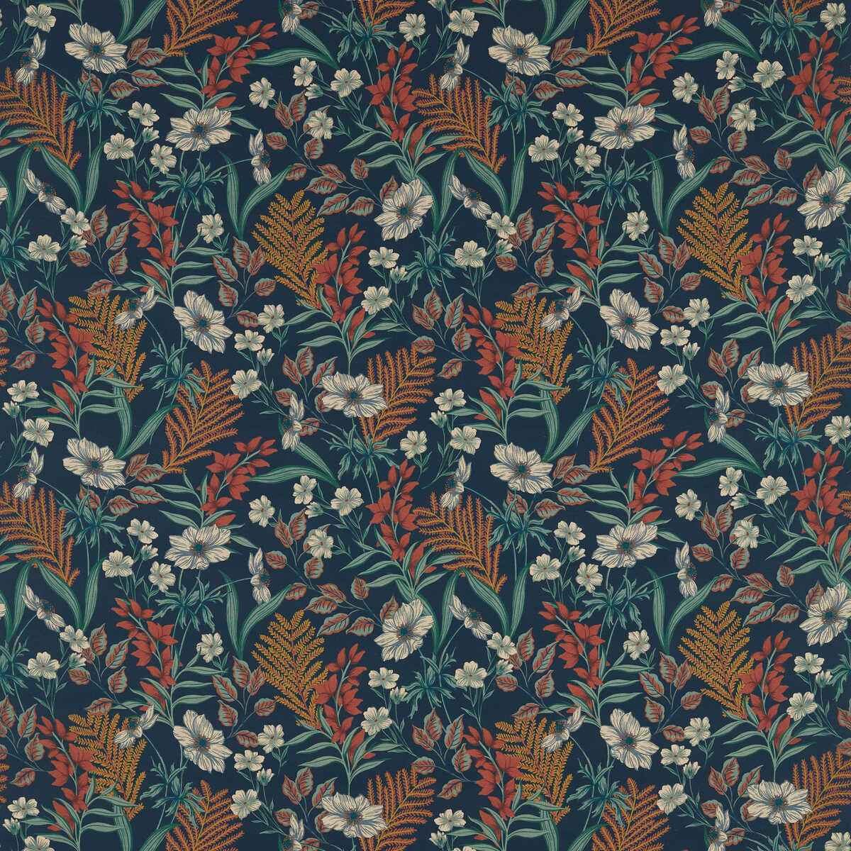 F164803cac0 Hazelbury Linen Midnight Spice Clarke And Clarke Fabric